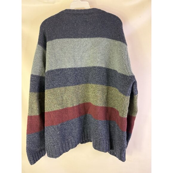 Vintage Y2K American Eagle Lambswool Color Block Sweater Grunge - Picture 7 of 9